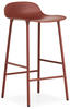 Normann Copenhagen Form Barstuhl Steel - red - Sitzhöhe 65 cm - B 43 x T 43 cm