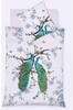 fleuresse Provence Cassis Wendebettwäsche-Set aus Halbleinen - blau - 200x200 /