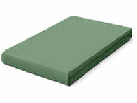 schlafgut Pure Boxspring Bio-Spannbettlaken - green mid - 90-100x190-220 cm