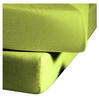 fleuresse Comfort Spannbettlaken aus Baumwoll-Jersey - apfelgrün - 180x200 cm