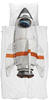 SNURK Rocket Kinderbettwäsche - Raketen-Motiv - 135x200 / 80x80 cm rock135x