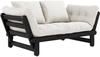 Karup Design BEAT Schlafsofa - black/natural - Sofa: 162x80x77 cm, Bett: 200x80x37 cm