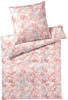 elegante Lucid Bettwäsche Set aus Mako-Batist - pfirsich rosé - 155x220 / 80x80 cm