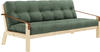 Karup Design POETRY Schlafsofa - clear/olive green - Sofa: 204x90x43 cm, Bett: