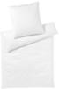 Elegante Solid Bettwäsche aus Mako-Jersey - weiß - 135x200 / 80x80 cm