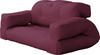 Karup Design HIPPO Sofa - bordeaux - Sofa: 140x10x70 cm, Bett: 200x140x25 cm