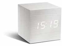 Gingko Cube Click Clock White Wecker - white / LED weiß - 6,8x6,8x6,8 cm...