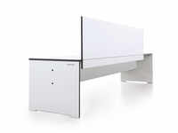 Conmoto RIVA Sitzbank mit Rückenlehne indoor & outdoor - weiß - Größe S - H...
