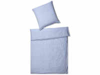 elegante Breeze Bettwäsche aus Halbleinen - bleu - 240x220 / 2x80x80 cm