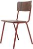 Jan Kurtz ZERO Stuhl mit Sitzfläche aus Echtholzfurnier - rubinrot/nussbaum matt -