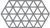 Zone Denmark Triangles Untersetzer - Cool Grey - 24 x 14 x H 0,9 cm 330312