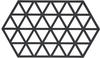 Zone Denmark Triangles Untersetzer - Black - 24 x 14 x H 0,9 cm 330311