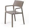 6er Spar-Set | Nardi Trill Stühle mit Armlehnen Outdoor - tortora: Breite: 58,5 cm,