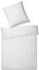 elegante Breeze Bettwäsche aus Halbleinen - weiß - 135x200 / 80x80 cm
