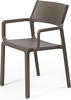 6er Spar-Set | Nardi Trill Stühle mit Armlehnen Outdoor - tabacco: Breite: 58,5 cm,