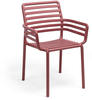 6er Spar-Set | Nardi Doga Armchair Stühle mit Armlehne Outdoor - marsala: Breite: 60