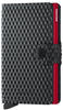 SECRID Miniwallet Cubic Geldbörse / Portemonnaie - black-red - 6,5x10,2x2,1 cm