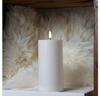 Deluxe Homeart Real Flame Indoor LED-Kerze - natur/beige - Ø 7,5 cm - Höhe 15...