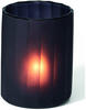 Philippi Twilight Teelichthalter Glas - schwarz - L - 10x10x12 cm 300111