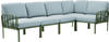 Nardi Komodo 5 Modul Sofa Outdoor - agave/ghiacciosunbrella - Breite: 294 cm, Höhe: