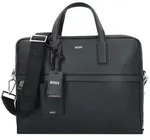 Boss Zair Aktentasche Leder 40 cm Laptopfach schwarz