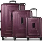 Redolz Essentials 14 4 Rollen Kofferset 3-teilig mit Dehnfalte rot