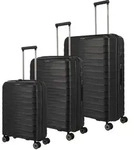 Travelite Mooby 4 Rollen Kofferset 3-teilig schwarz