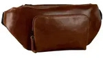Leonhard Heyden Porto G&uuml;rteltasche Leder 28 cm braun