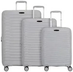 d&n Travel Line 4500 4 Rollen Kofferset 3-teilig mit Dehnfalte grau