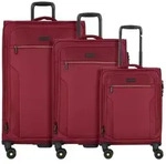 d&n Travel Line 9704 4 Rollen Kofferset 3-teilig mit Dehnfalte rot
