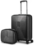 Redolz Essentials 14 Kofferset 2 tlg. Kabinentrolley mit Dehnfalte & Beautycase 