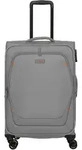 Travelite Umbria 4 Rollen Trolley M 67 cm mit Dehnfalte grau