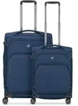 Roncato Gateway 4 Rollen Kofferset 2-teilig mit Dehnfalte blau