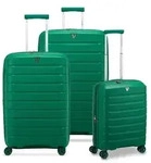 Roncato B-Flying Move 4 Rollen Kofferset 3-teilig mit Dehnfalte gr&uuml;n