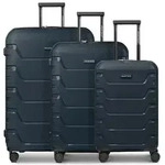 Smartbox Edition 01 4 Rollen Kofferset 3-teilig mit Dehnfalte blau