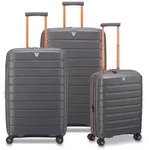 Roncato B-Flying Move 4 Rollen Kofferset 3-teilig mit Dehnfalte grau