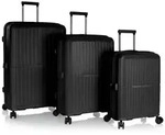 Heys AirLite 4 Rollen Kofferset 3-teilig mit Dehnfalte schwarz