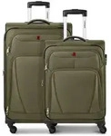 Wenger Beaumont 4-Rollen Kofferset M+L mit Dehnfalte oliv