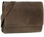 Harold's Antico Messenger Leder 38 cm Laptopfach grau