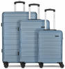 Worldpack New York 2.0 4 Rollen Kofferset 3-teilig blue-metallic