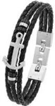 s.Oliver Armband 2018683 Edelstahl, Leder 88018567