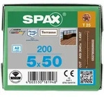 SPAX Terrassenschraube T-STAR plus CUT Fixiergewinde Edelstahl rostfrei A2 antik