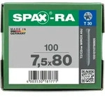 SPAX-RA Zylinderkopf T-STAR plus Vollgewinde WIROX A3J 7,5x80 - 100 Stk