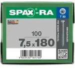 SPAX-RA Flachsenkkopf T-STAR plus Vollgewinde WIROX A3J 7,5x180 - 100 Stk