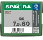 SPAX-RA Flachsenkkopf T-STAR plus Vollgewinde WIROX A3J 7,5x60 - 100 Stk