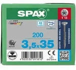 SPAX Senkkopf T-STAR plus - Teilgewinde Edelstahl rostfrei A2 1.4567 T15 - 3,5x35 -