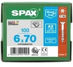 SPAX Senkkopf T-STAR plus - Teilgewinde Edelstahl rostfrei A2 1.4567 T30 - 6x70 - 100