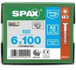 SPAX Senkkopf T-STAR plus - Teilgewinde Edelstahl rostfrei A2 1.4567 T30 - 6x100 -