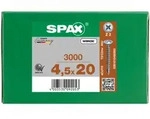 SPAX R&uuml;ckwandschraube Kreuzschlitz Z 4CUT Vollgewinde WIROX A3J 4,5x20 - 3000 Stk