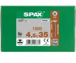SPAX R&uuml;ckwandschraube Kreuzschlitz Z 4CUT Vollgewinde WIROX A3J 4,5x35 - 1500 Stk